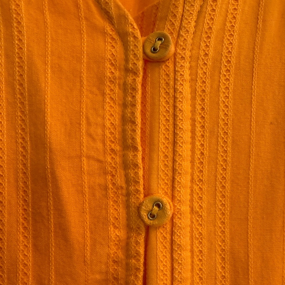Draper James V-Neck Tiered Maxi Dress in Bright Orange - Picture 4 of 5